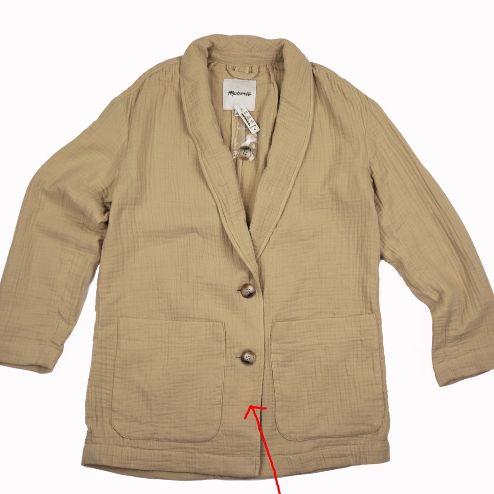 New MADEWELL Lightspun Dorset Blazer in Summer Dune - Picture 3 of 5